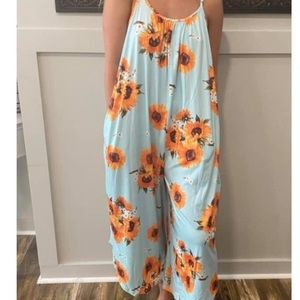 Sunflower Adjustable Strap Romper
